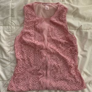 sheer lace pink bodysuit x Victoria’s Secret